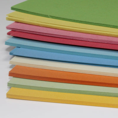 100% Recycled A3 Ten Colour Card Mix 180gsm Choose Quantity