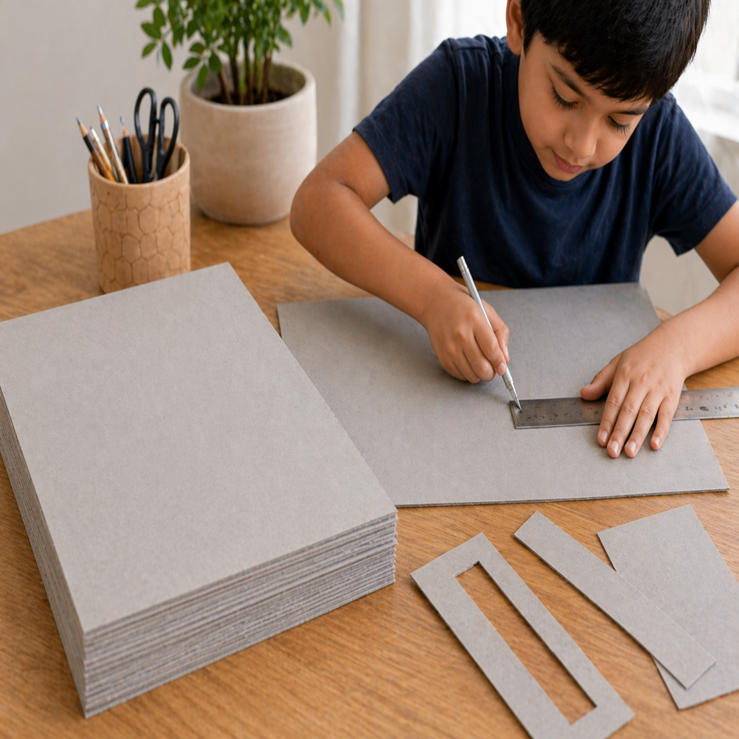 A4 Greyboard Sheets – 1000 Micron (1 mm) Heavyweight | Recycled Craft & Mount Board