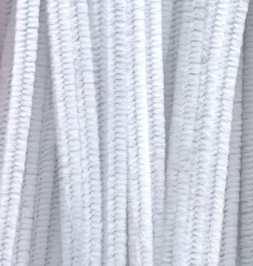white chenille pipe cleaners
