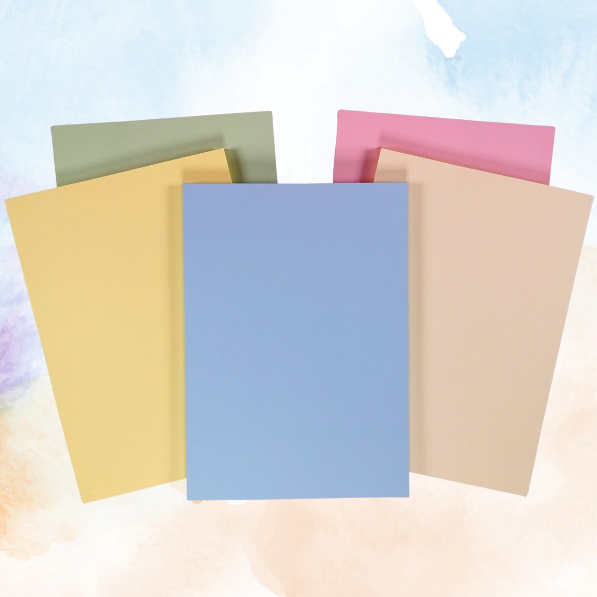 A4 Mixed Pastel Coloured 160gsm Card Pack 250 Sheets.
