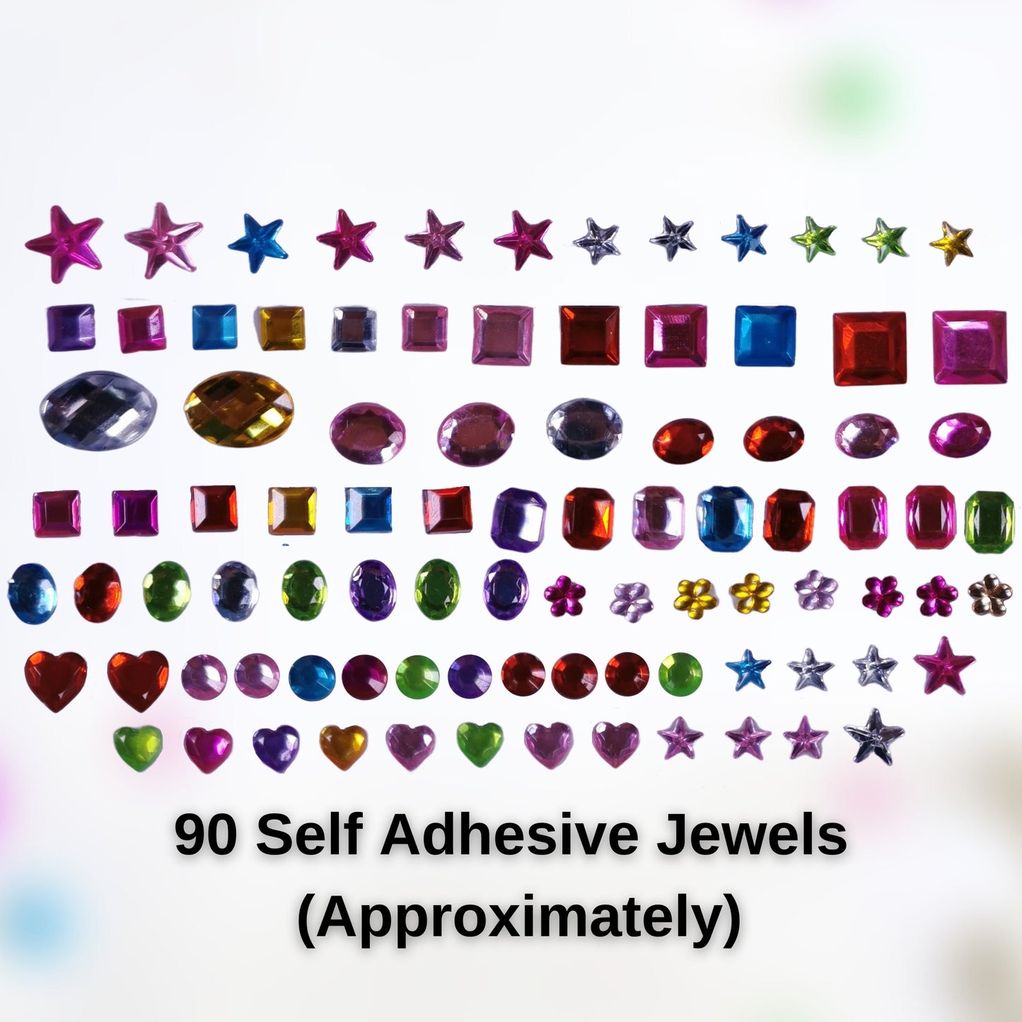 Make Your Own Coronation Crowns Craft Kit with Self Adhesive Jewels & 4 Metallic Gold Crowns