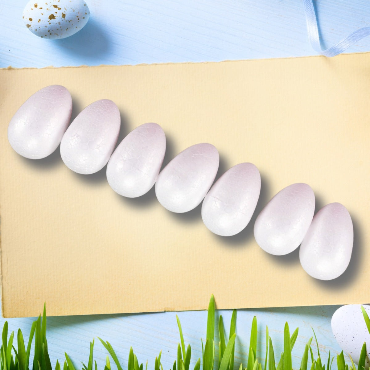 White Polystyrene Easter Craft Eggs 5.5cm Size