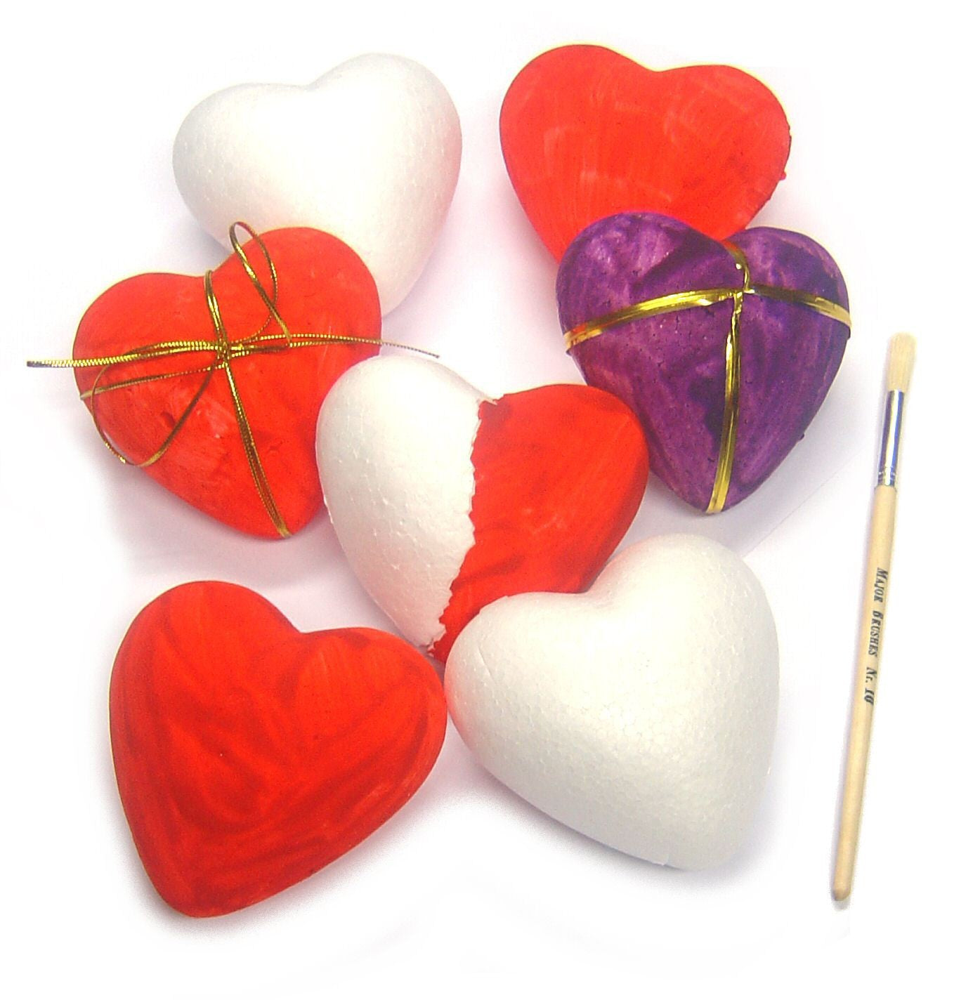 polystyrene hearts