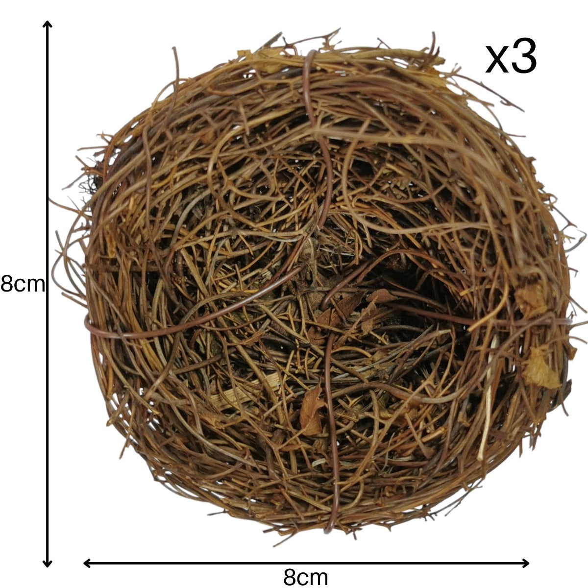 Artificial Birds Nest Diameter Mini Nests Easter Crafts Pack of 3