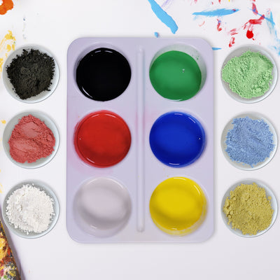 Assorted Colour Powder Paint Set of Non Toxic Paint Powder 6x 500g Bags