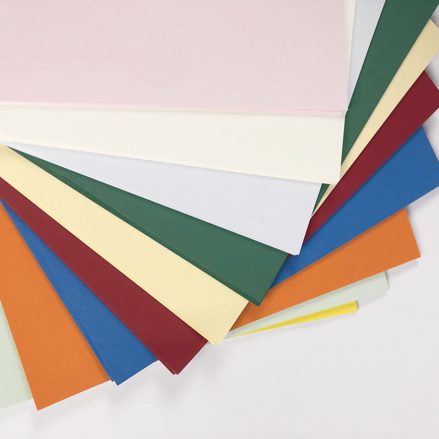 100 sheets coloured card