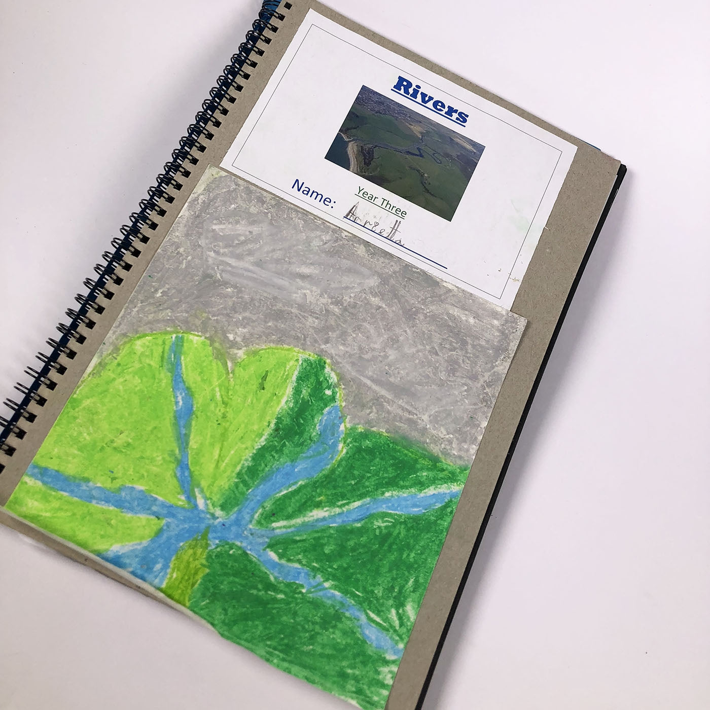 Oversize A4 Hardback Project Book Blue Cover Black Pages