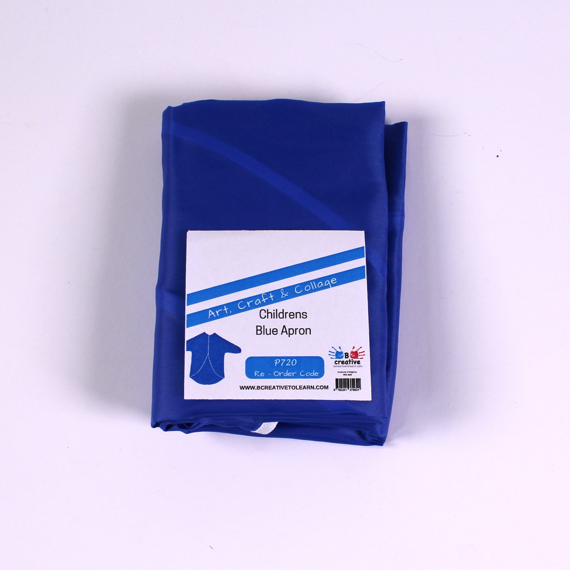 Children's blue art apron