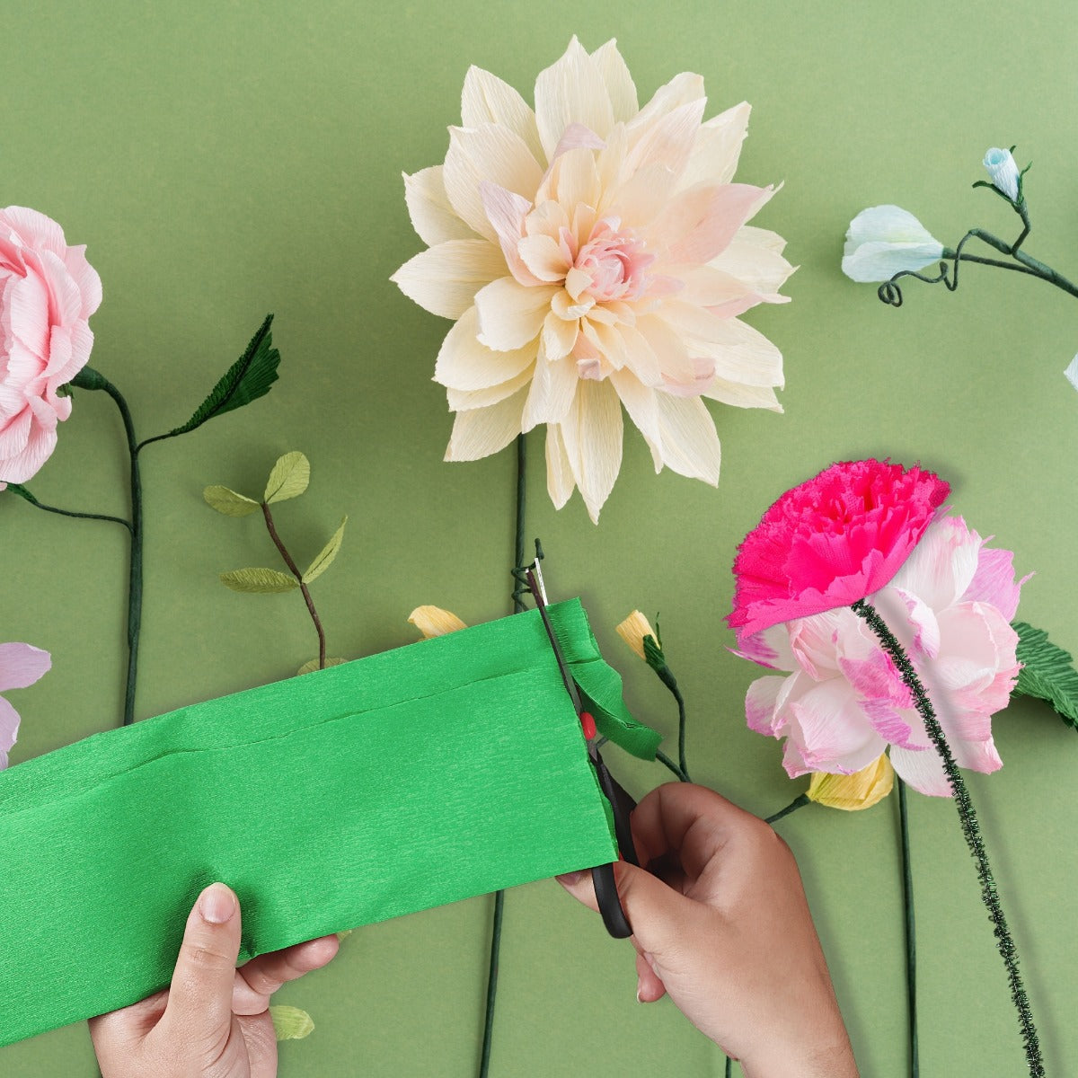 12 Easter Crepe Paper Sheets 3 Colours For Crafting Paper Streamers Paper Flowers 50cmx300cm long