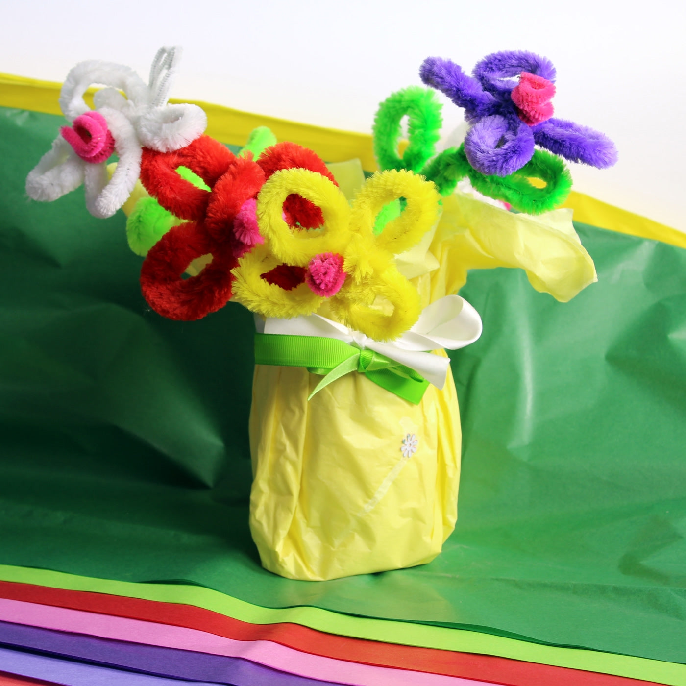 mixed colour tissue sheets