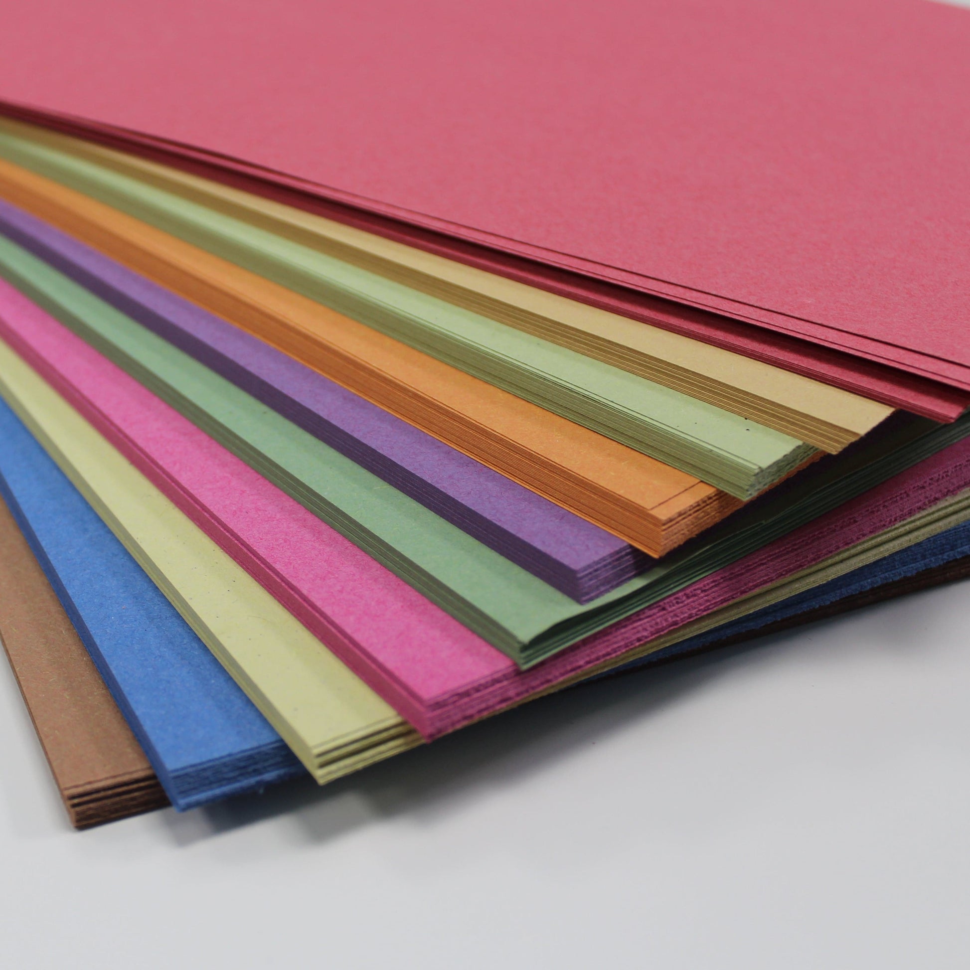 Recycled bright and black sugar paper