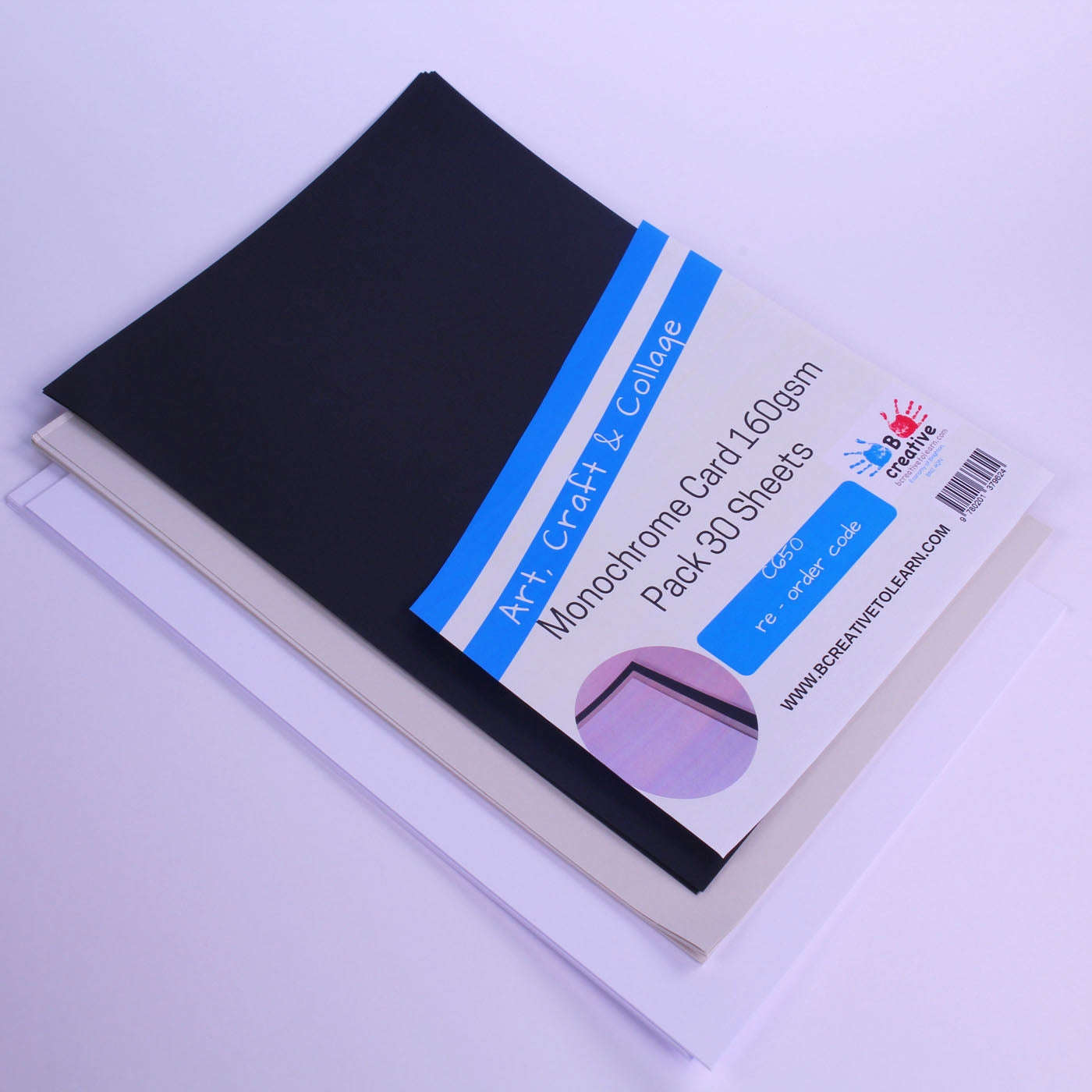 Monochrome Card 160gsm Pack 30 Sheets