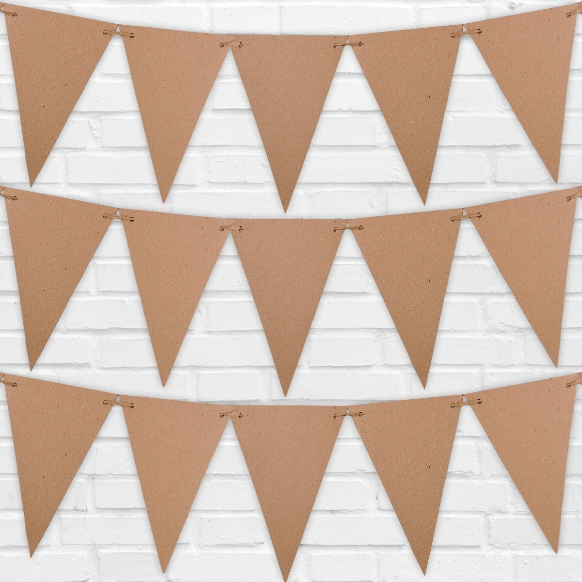 Make Your Own Bunting 25 Recycled Kraft Card Bunting Flags With Jute String