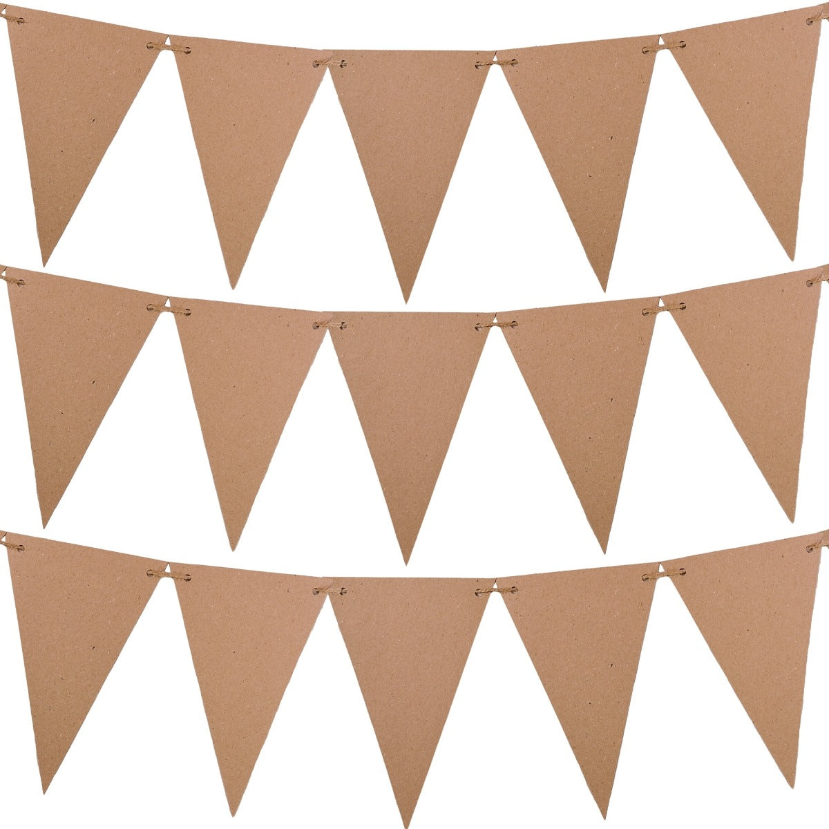 Make Your Own Bunting 25 Recycled Kraft Card Bunting Flags With Jute String
