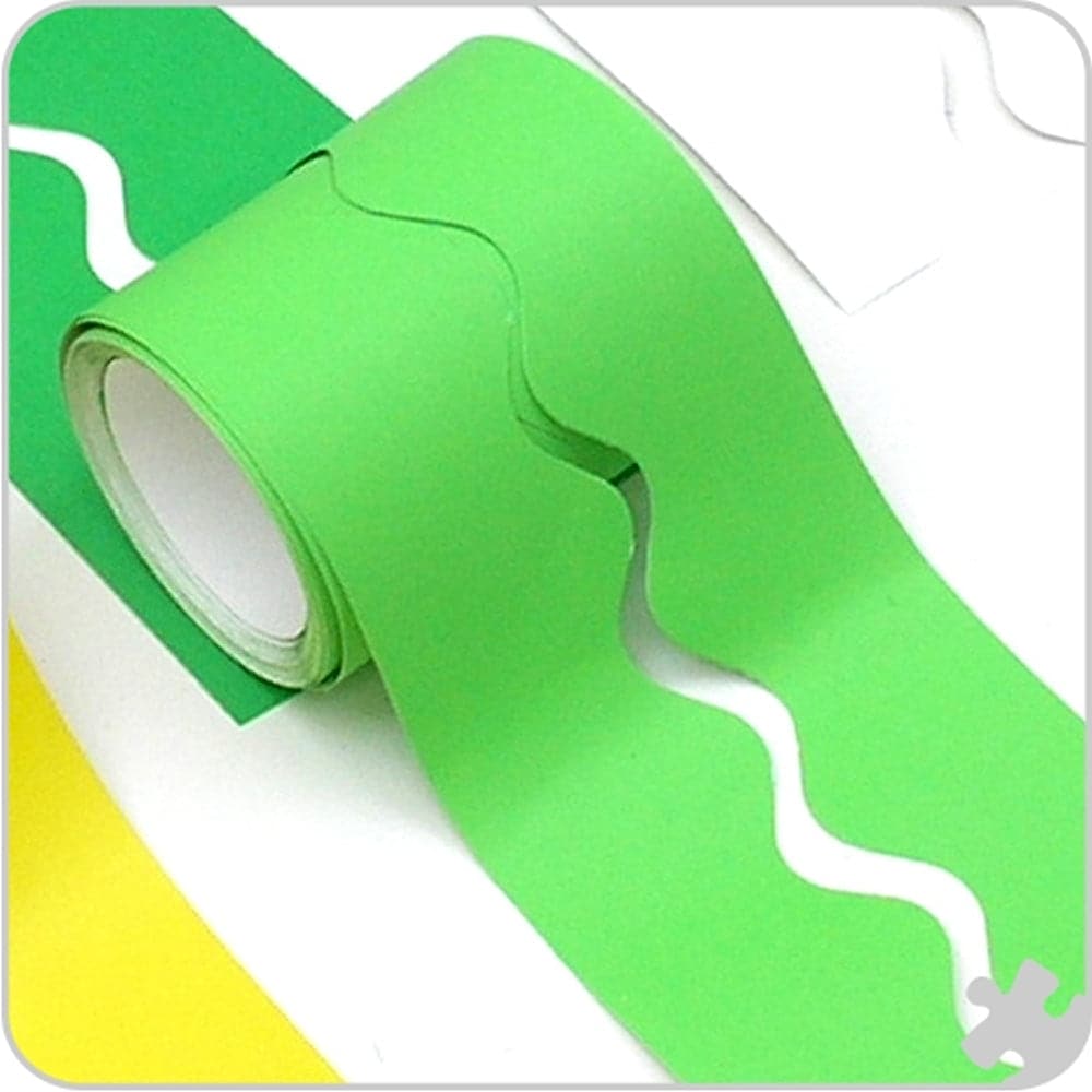 Smooth Bordettes Scallop Edge 15m Strip Apple Green