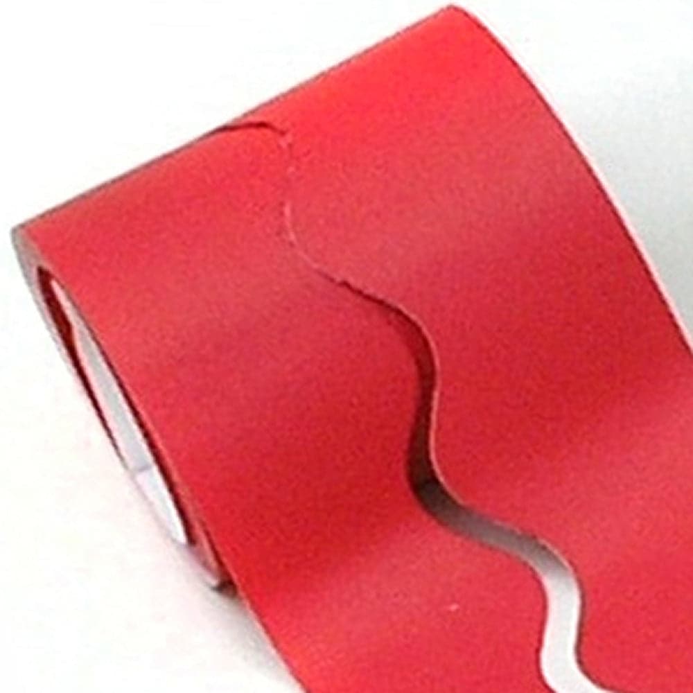 Smooth Bordettes Scallop Edge 15m Strip Flame Red