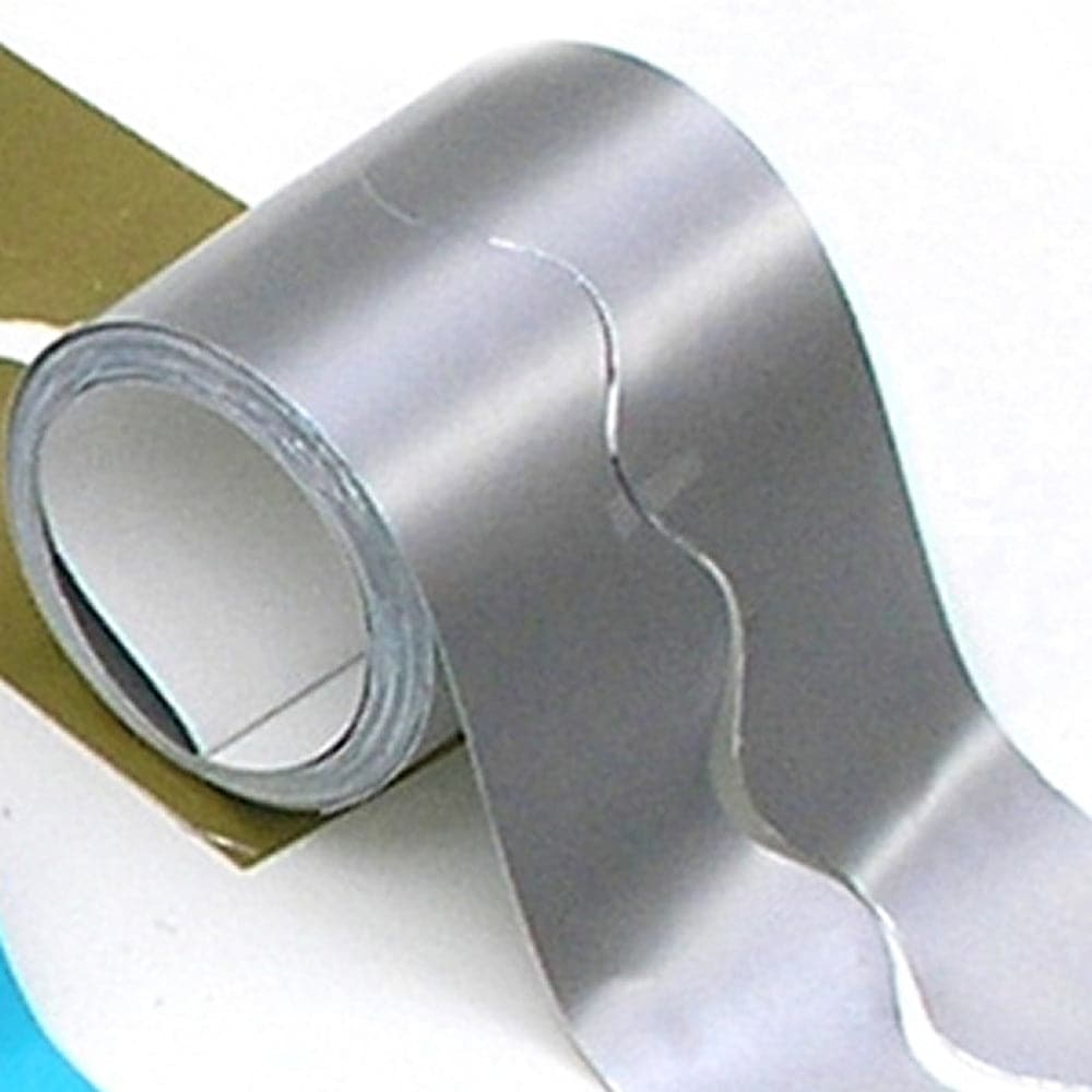 Smooth Bordettes Scallop Edge 15m Strip Metallic Silver