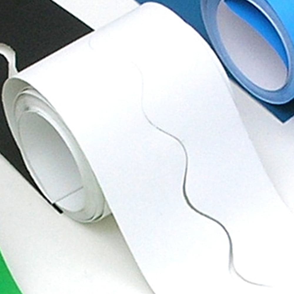 Smooth Bordettes Scallop Edge 15m Strip White