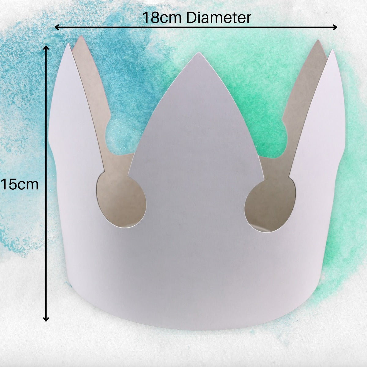 12 Giant Make Your Own White Craft Crown Party Hats Coronation