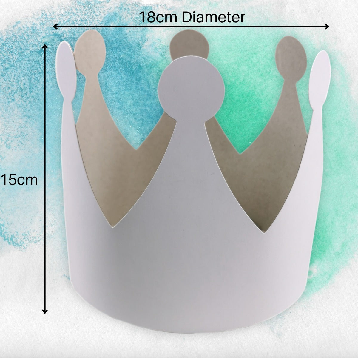 12 Giant Make Your Own White Craft Crown Party Hats Coronation