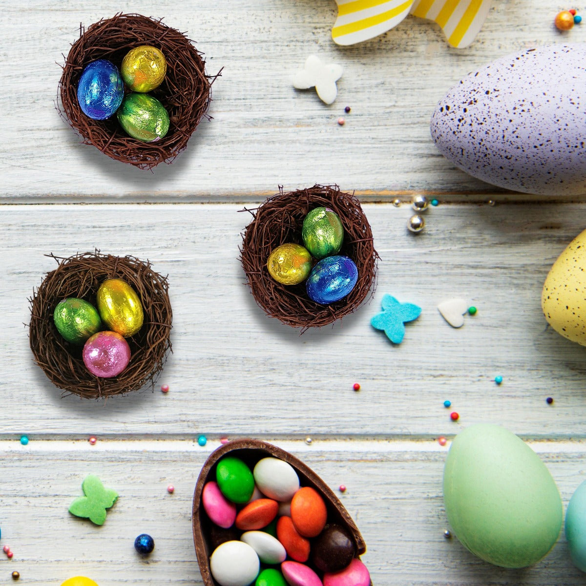 Artificial Birds Nest Diameter Mini Nests Easter Crafts Pack of 3