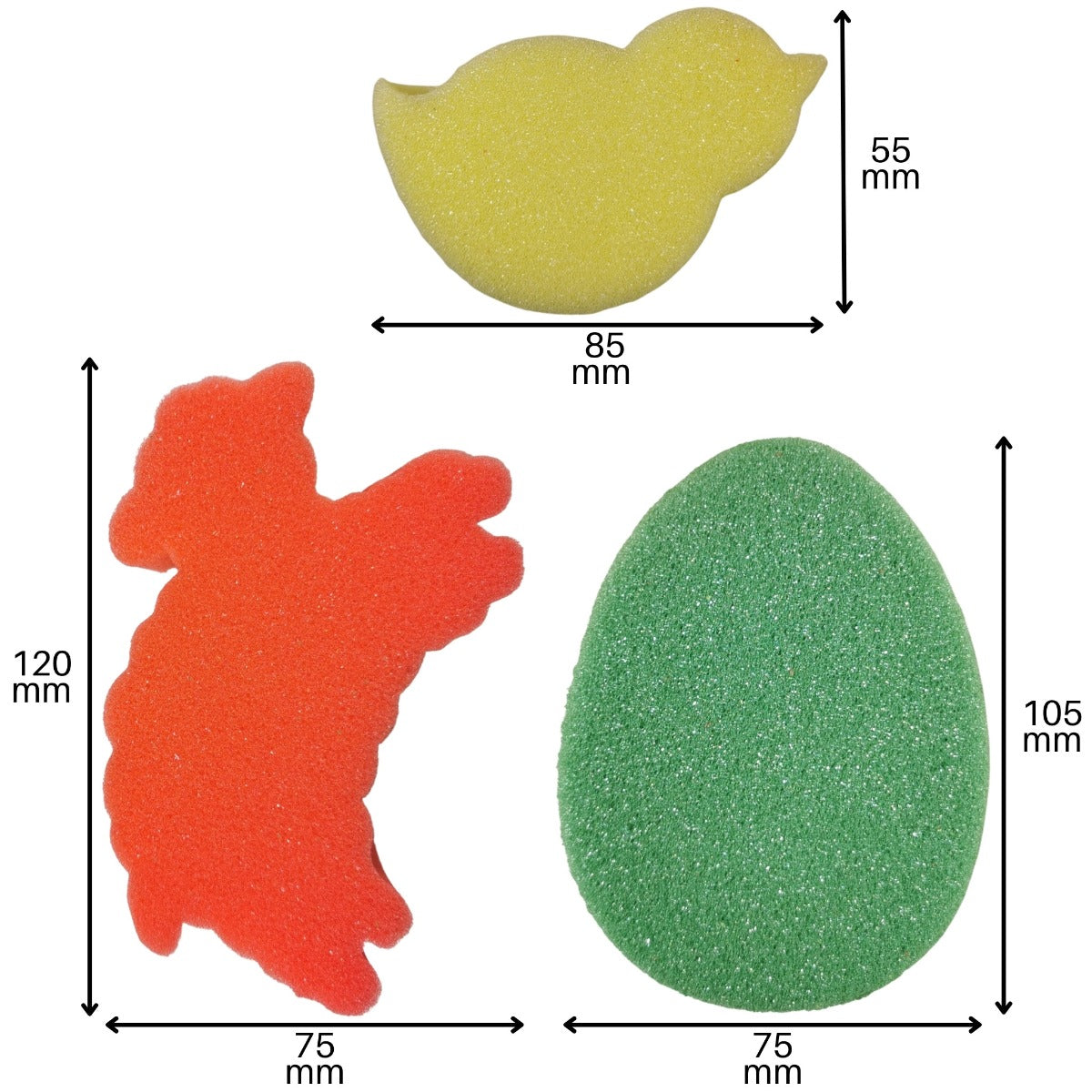 Easter/Spring Paint Sponges Set of 5 Shapes Stampers