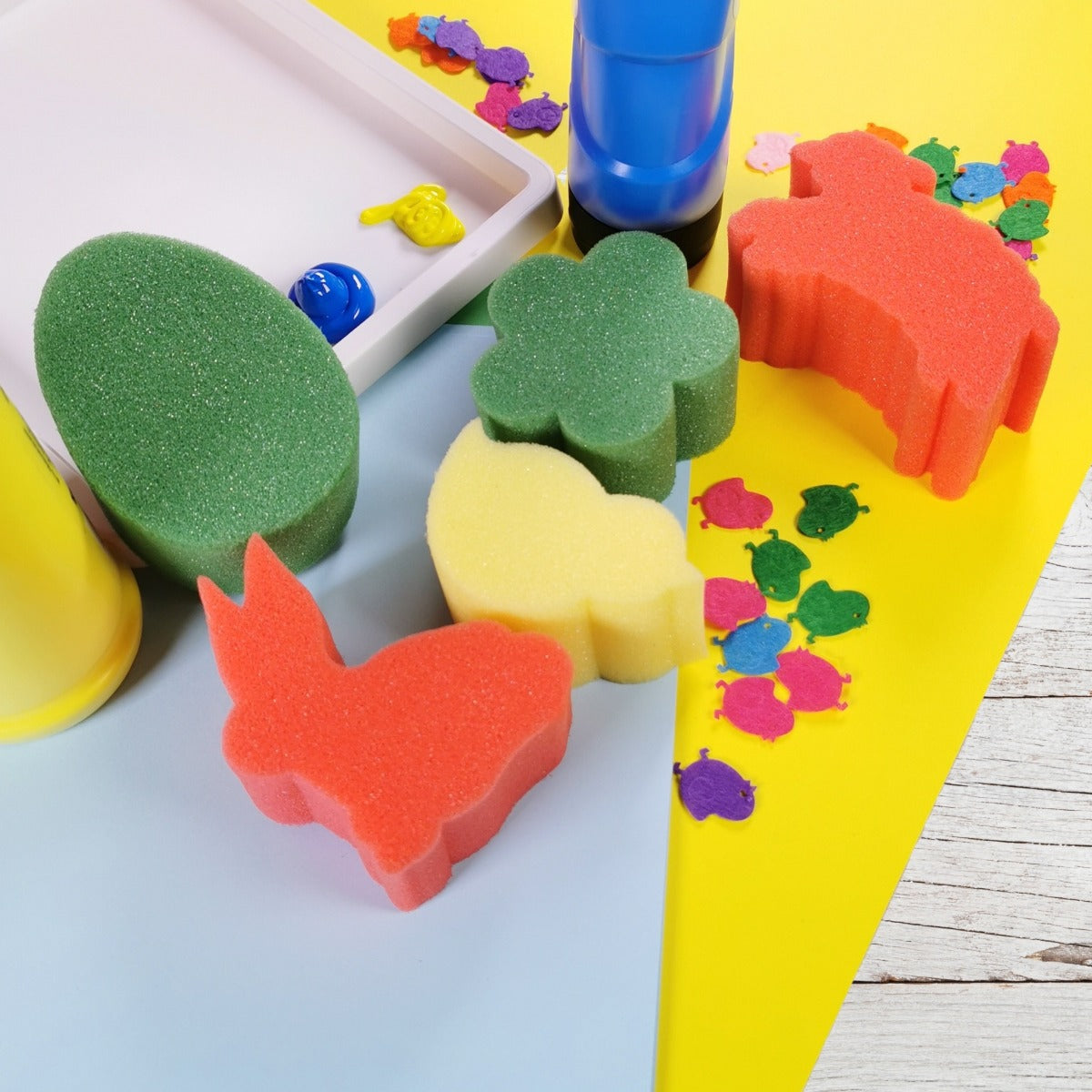 Easter/Spring Paint Sponges Set of 5 Shapes Stampers