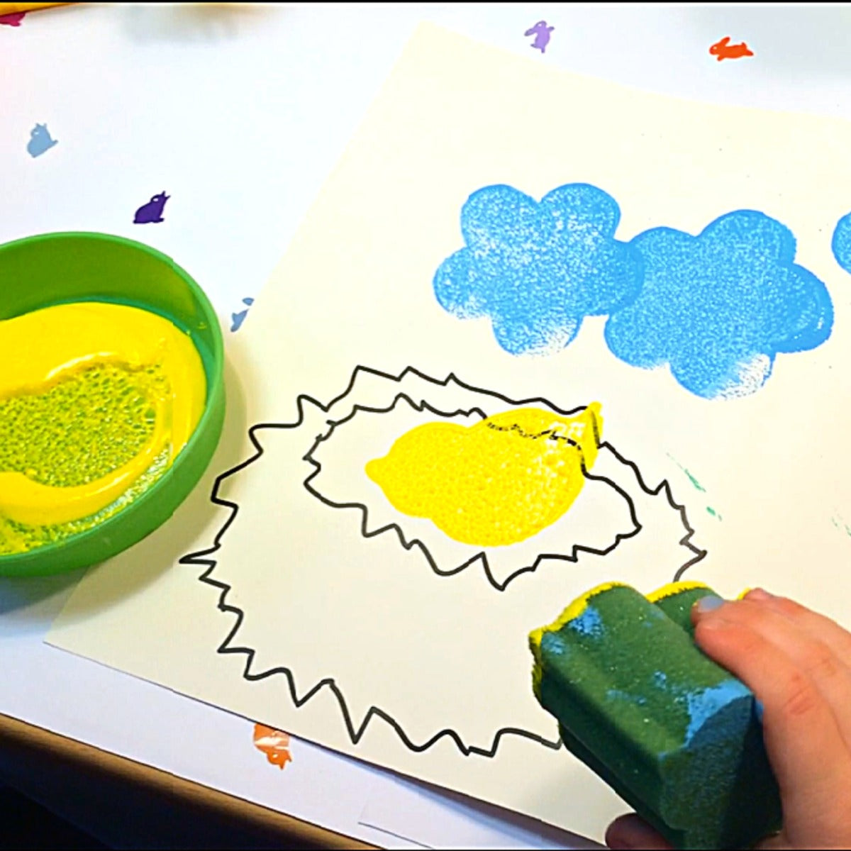Easter/Spring Paint Sponges Set of 5 Shapes Stampers