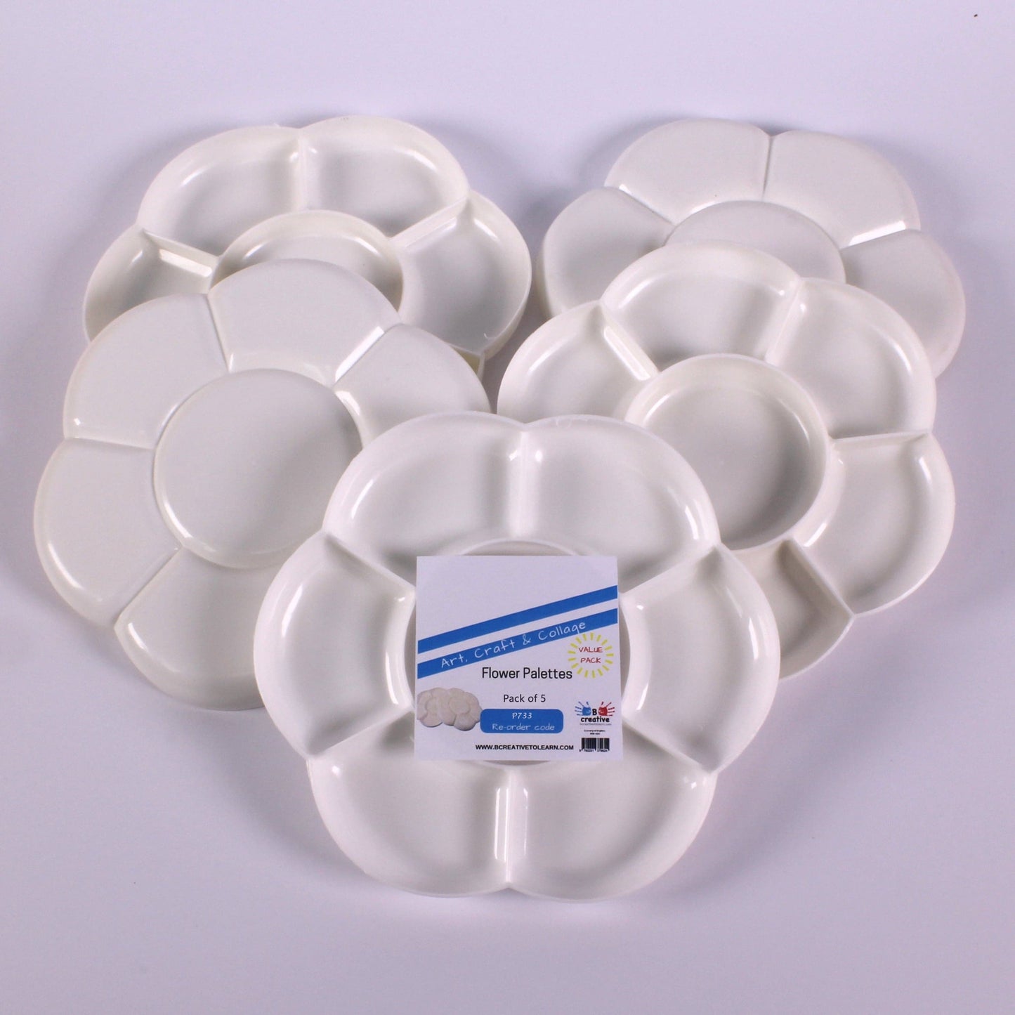 White Colour Mixing Flower Palettes