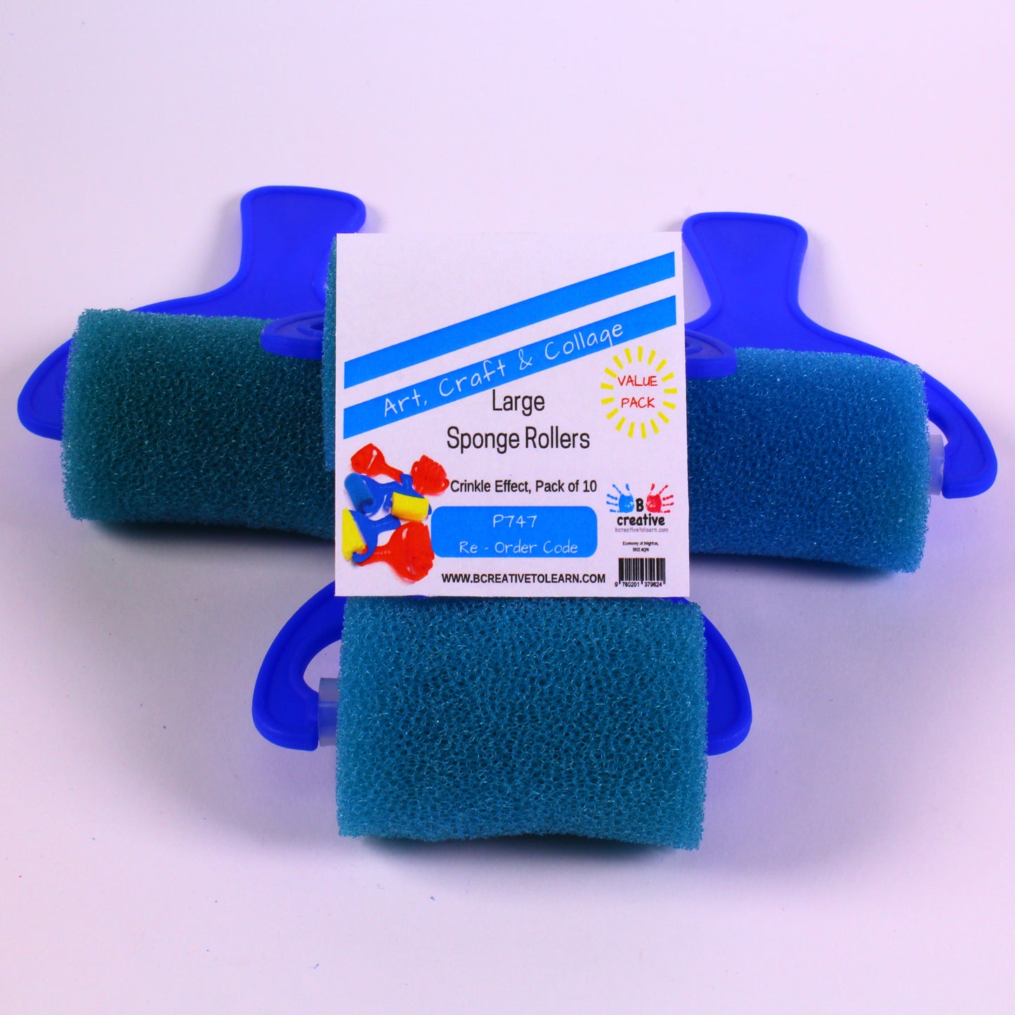 Crinkled Pattern Large Foam Paint Rollers