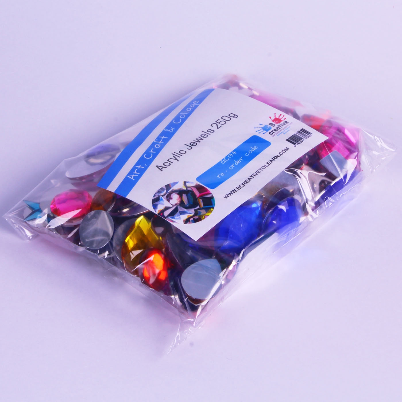 Acrylic Jewels Assorted Flat Backed