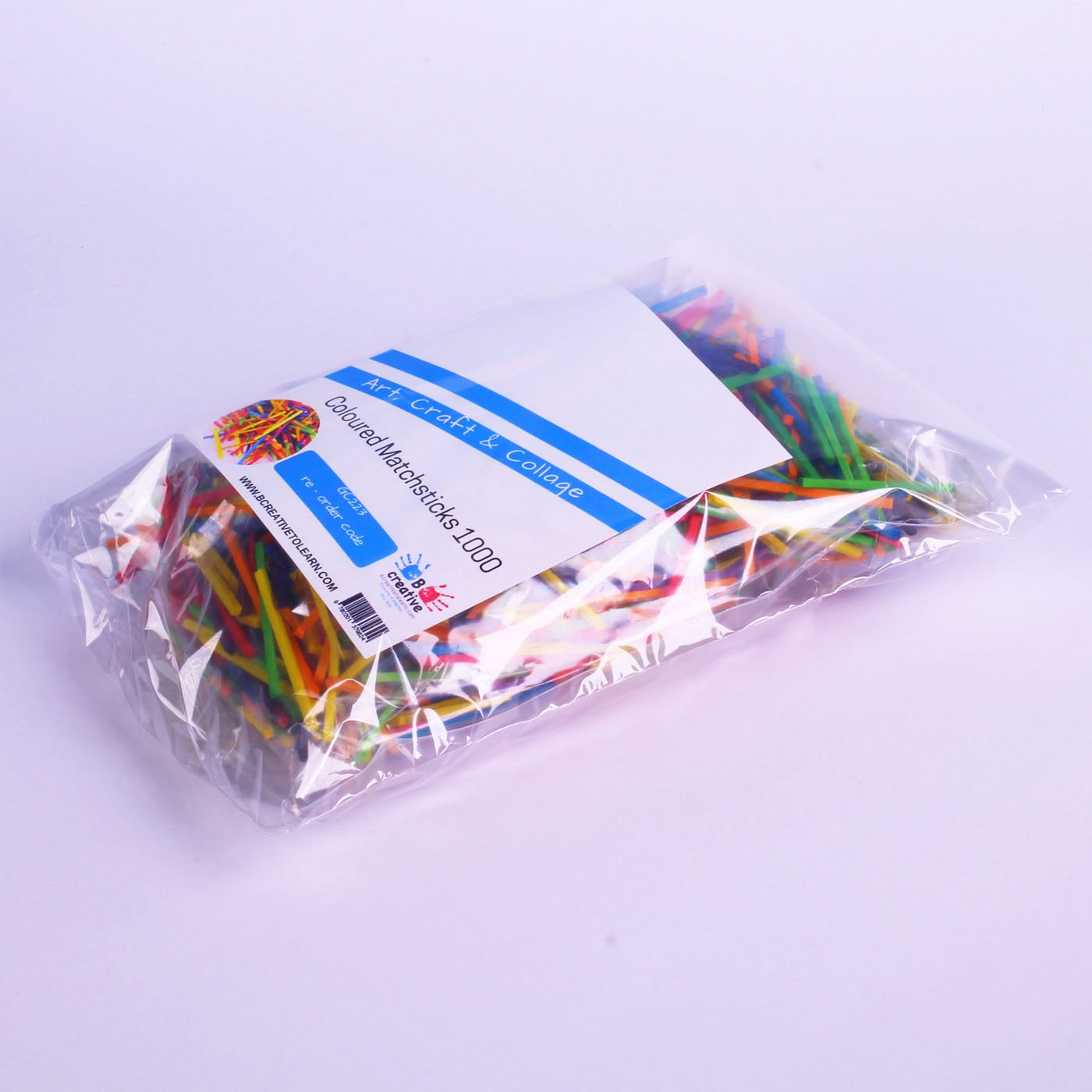 brightly coloured match sticks