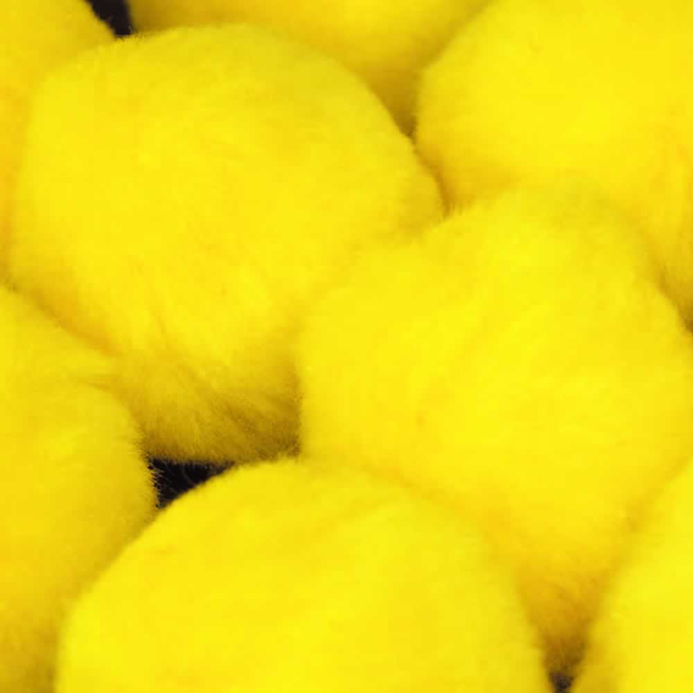 Large Yellow Pom Poms
