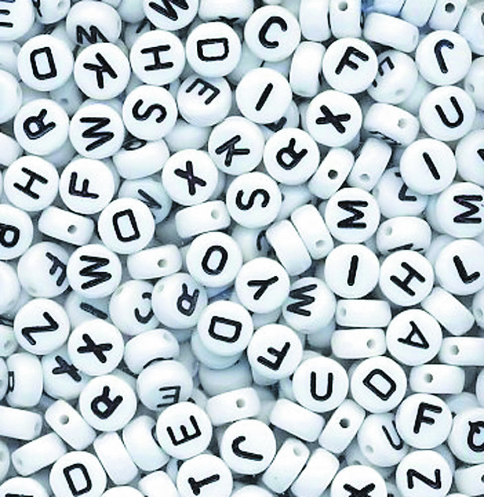 Alphabet Threading Beads