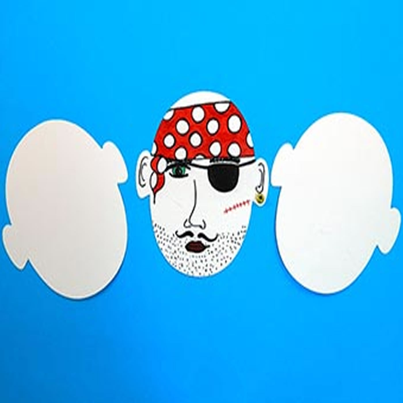 paper collage faces