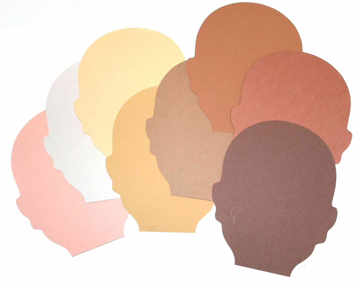 multi cultural paper faces