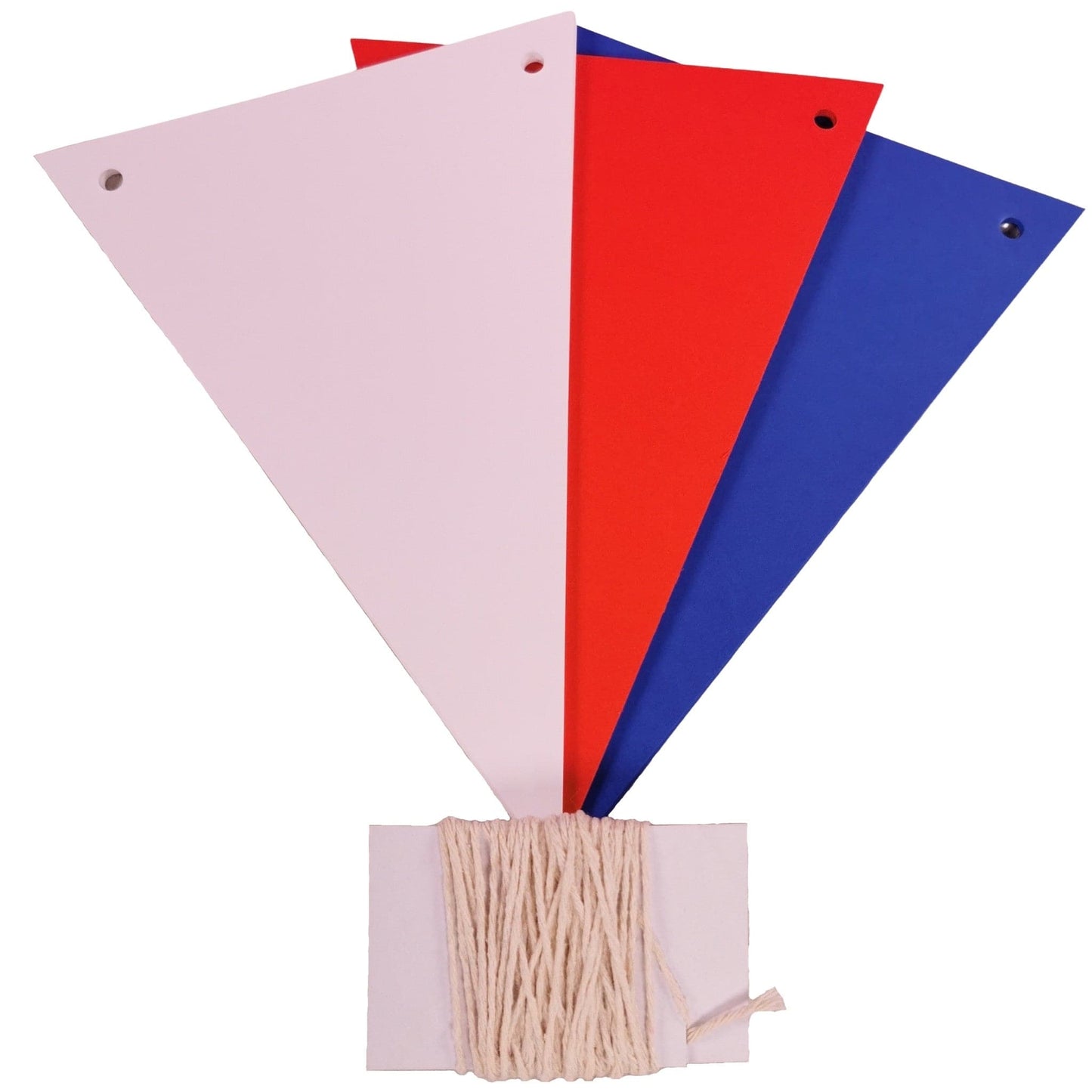 Red, White & Blue Bunting Flags With String