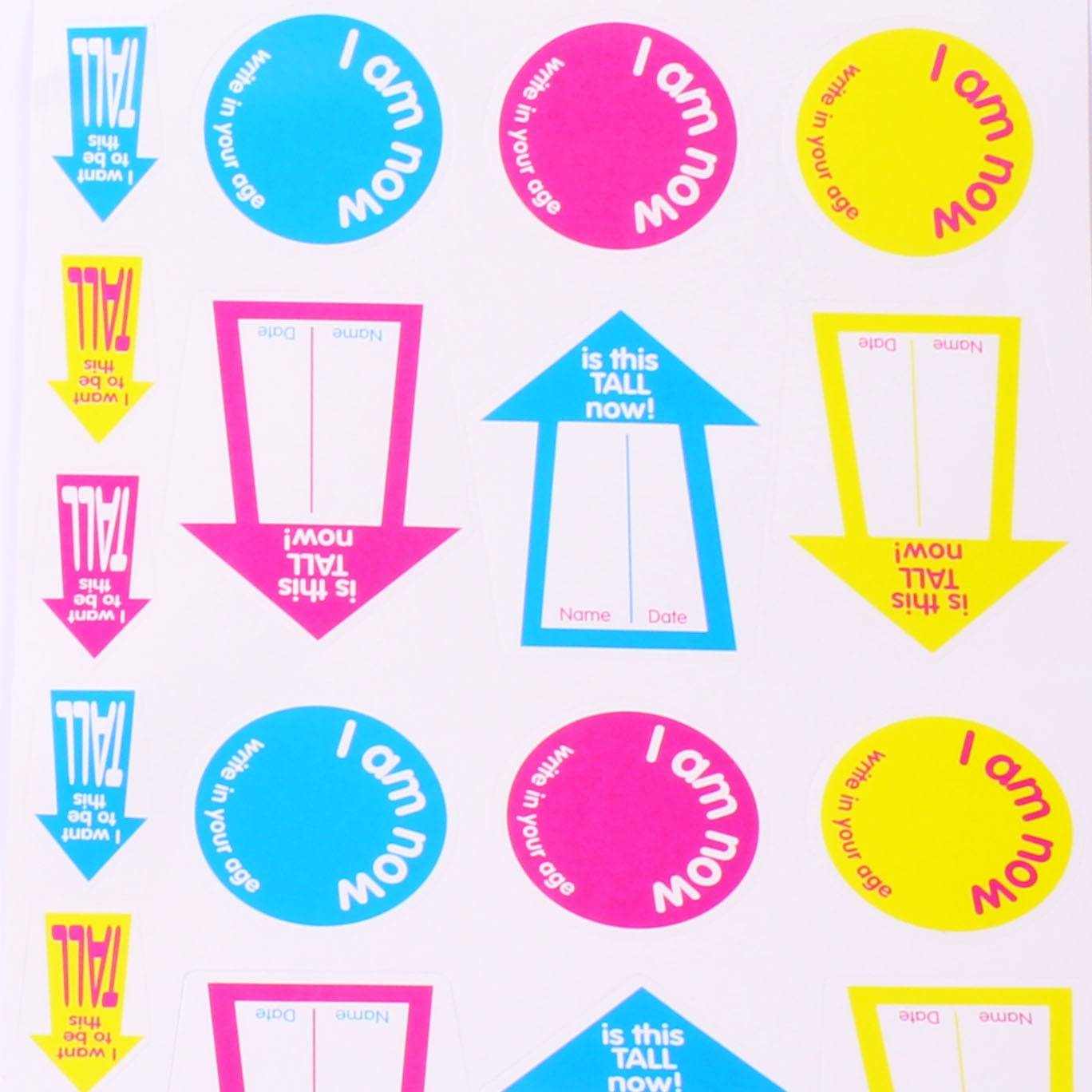 height measuring chart