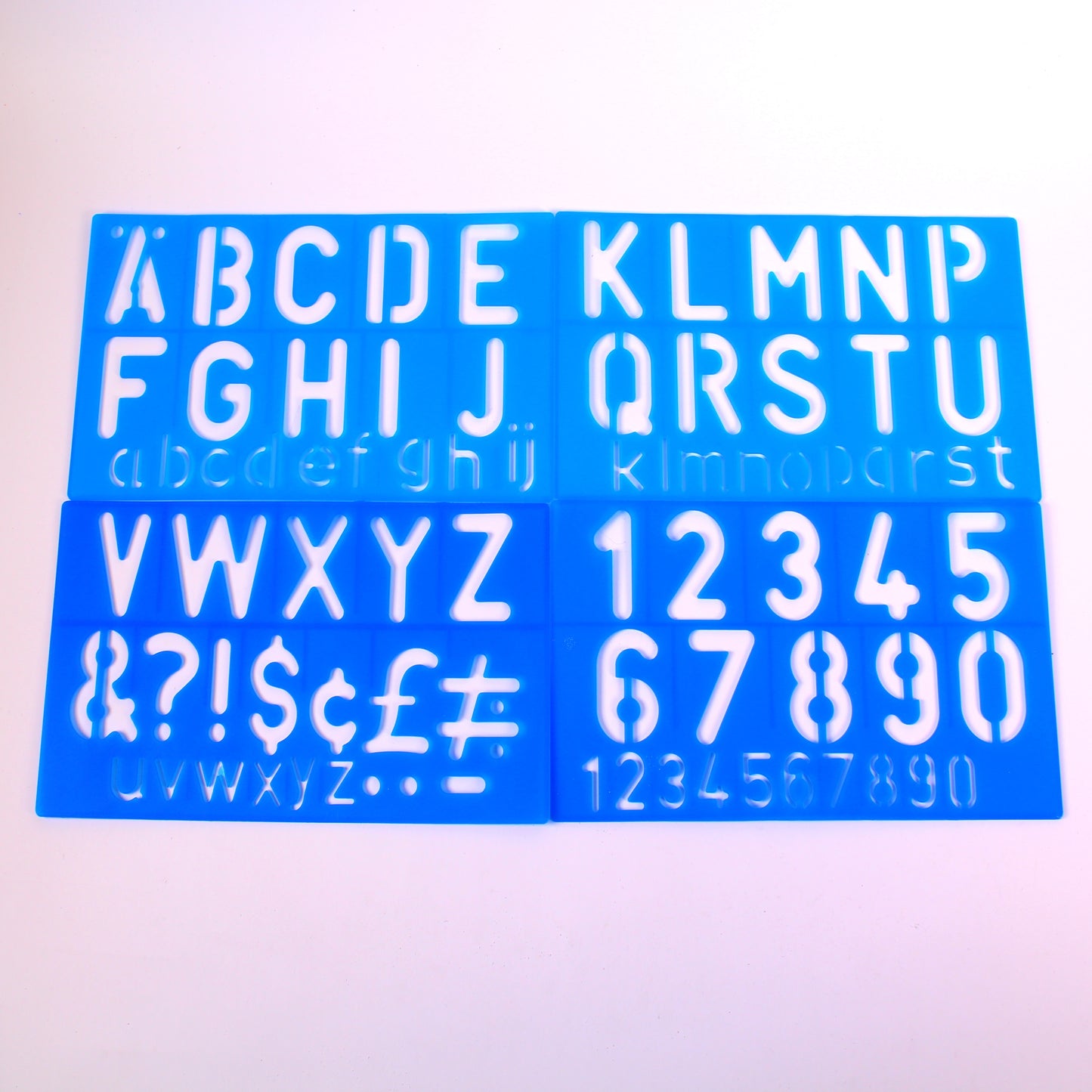 Lettering and Signwriting Stencil Sheets Pack of 4
