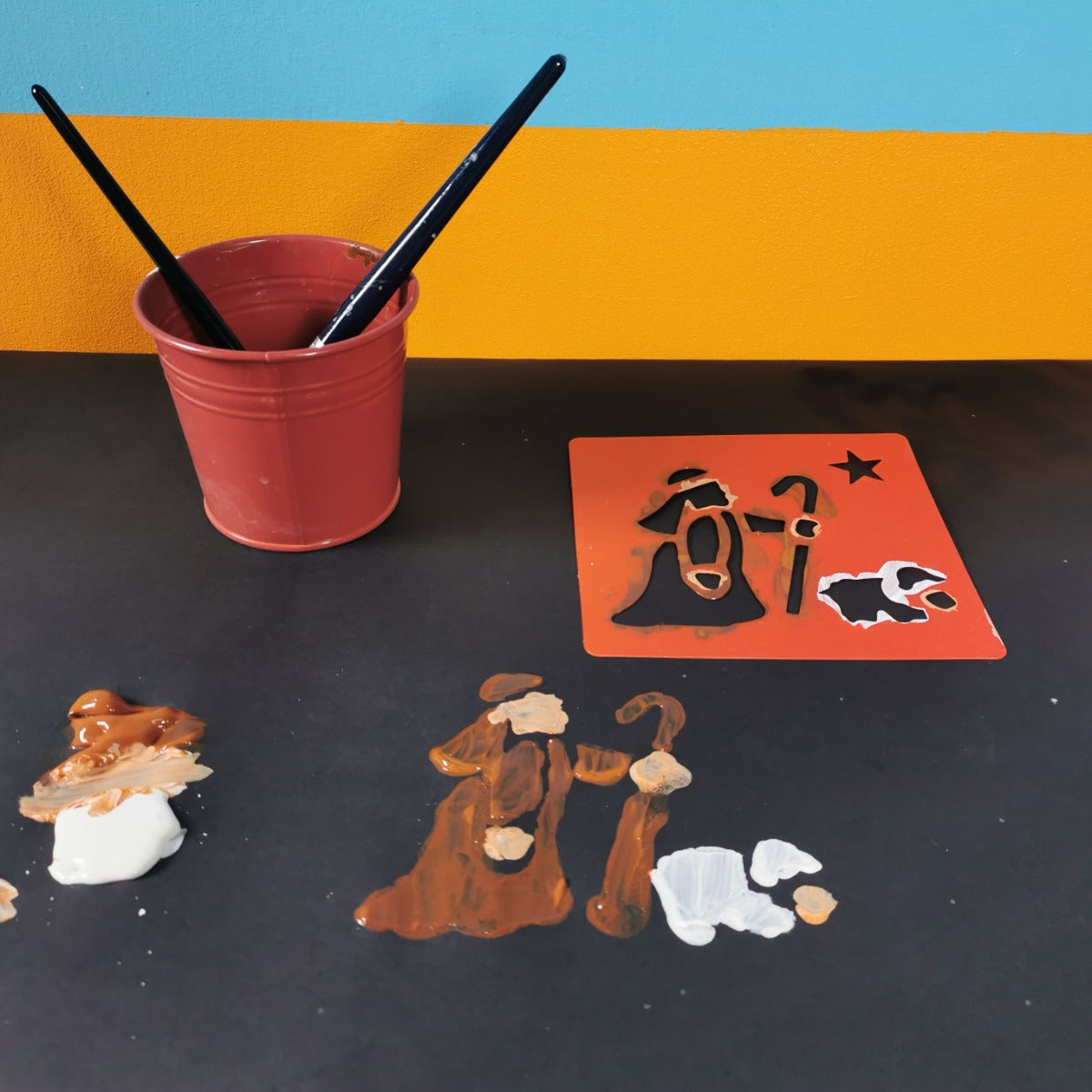 Nativity Scene Stencil Art Set for Children Reusable Pack of 6