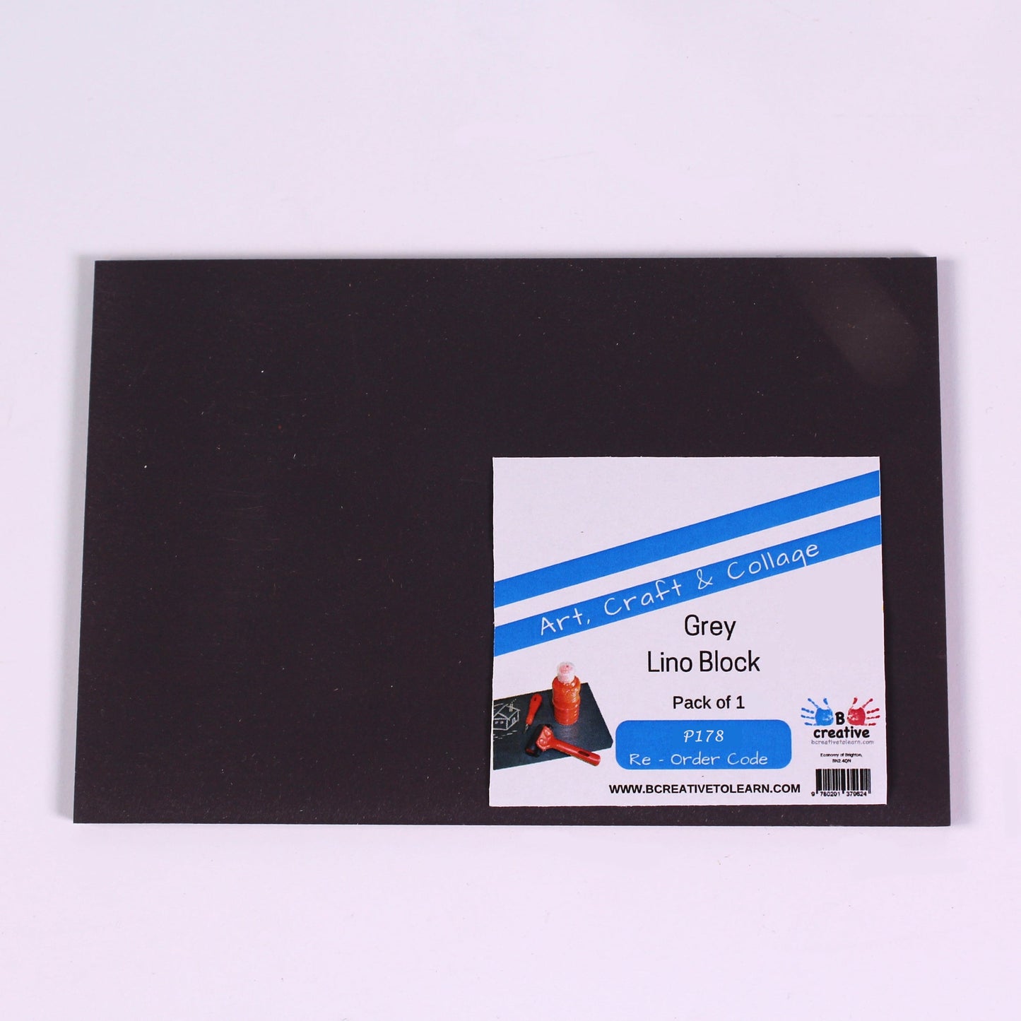 Super Soft Grey Lino Block 300mm x 200mm
