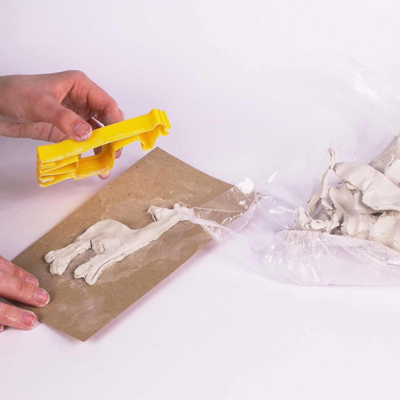 white modelling clay
