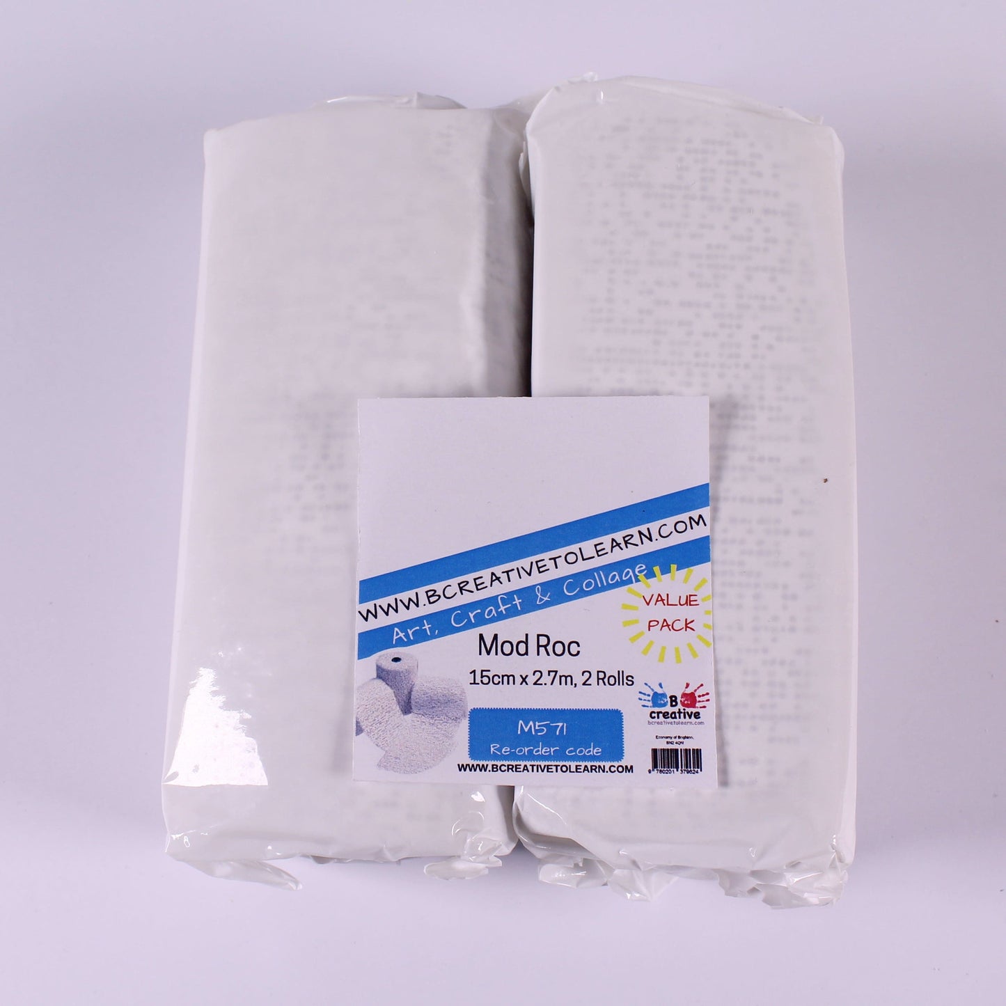 White Fast Drying Mod Roc 15cm X 2.7m