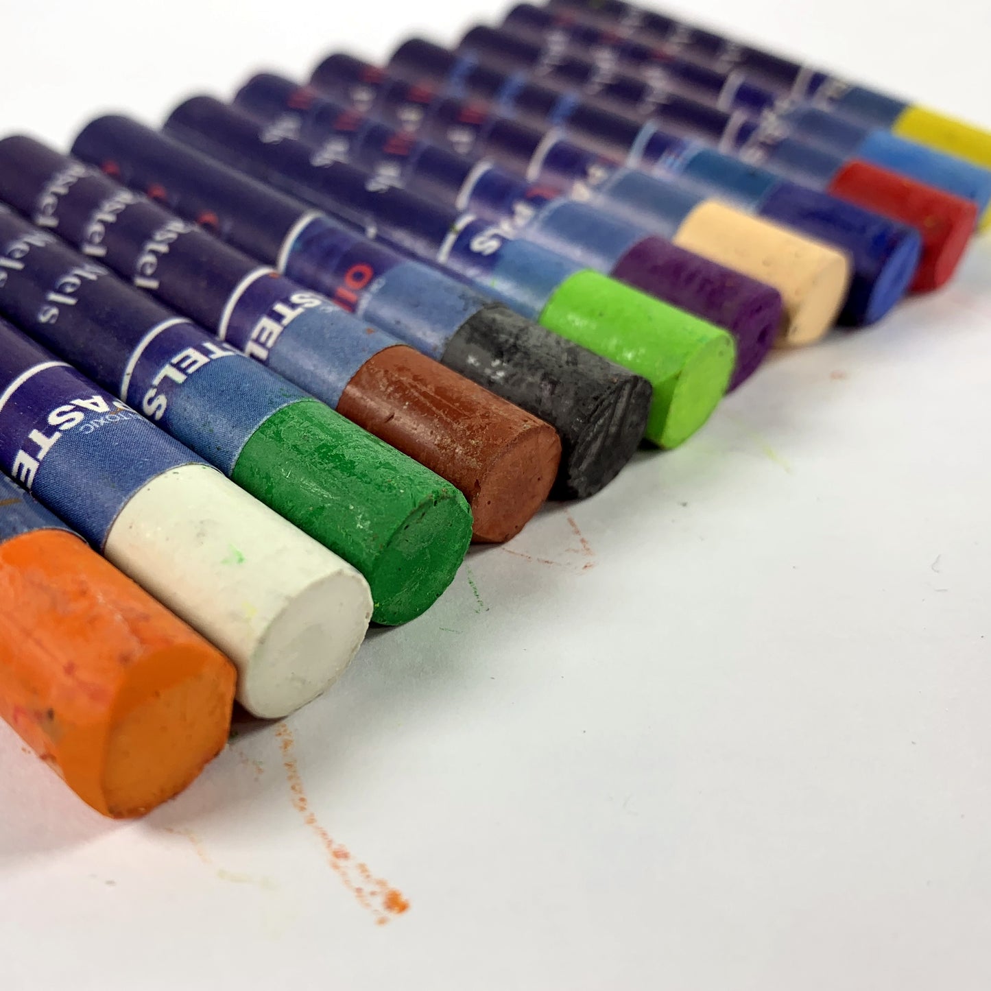 coloured oil pastels