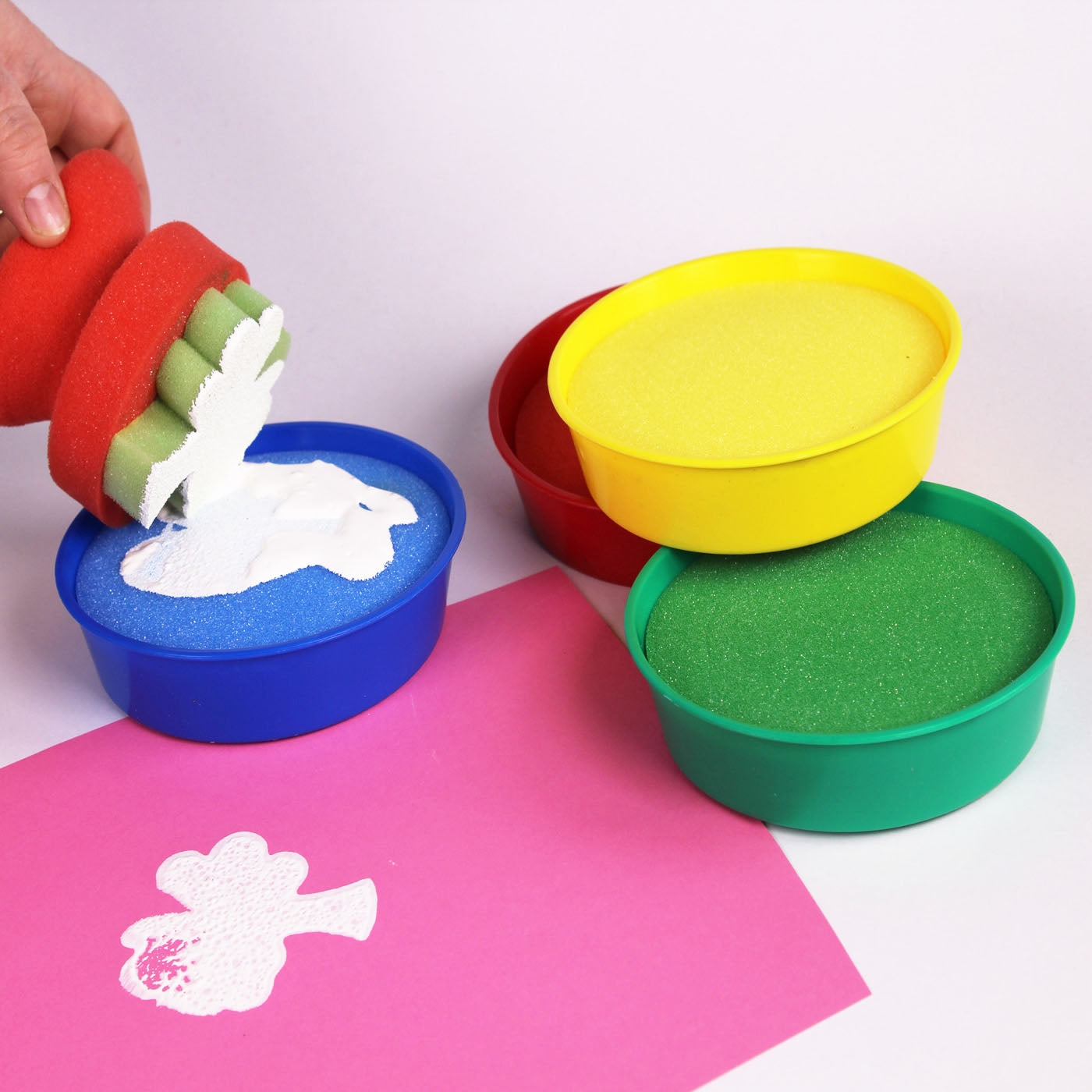 sponge painting bowls