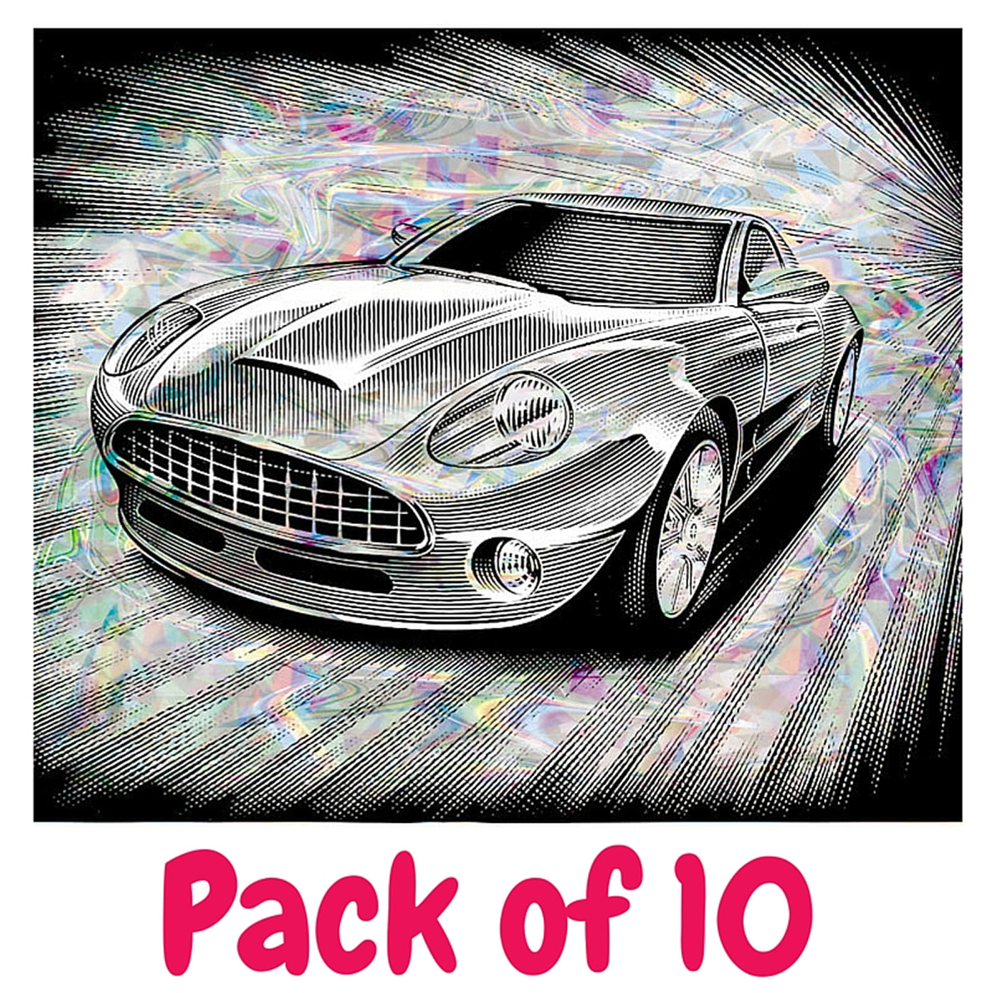 Holographic Scraperfoil 152mm x 101mm, Pack of 10