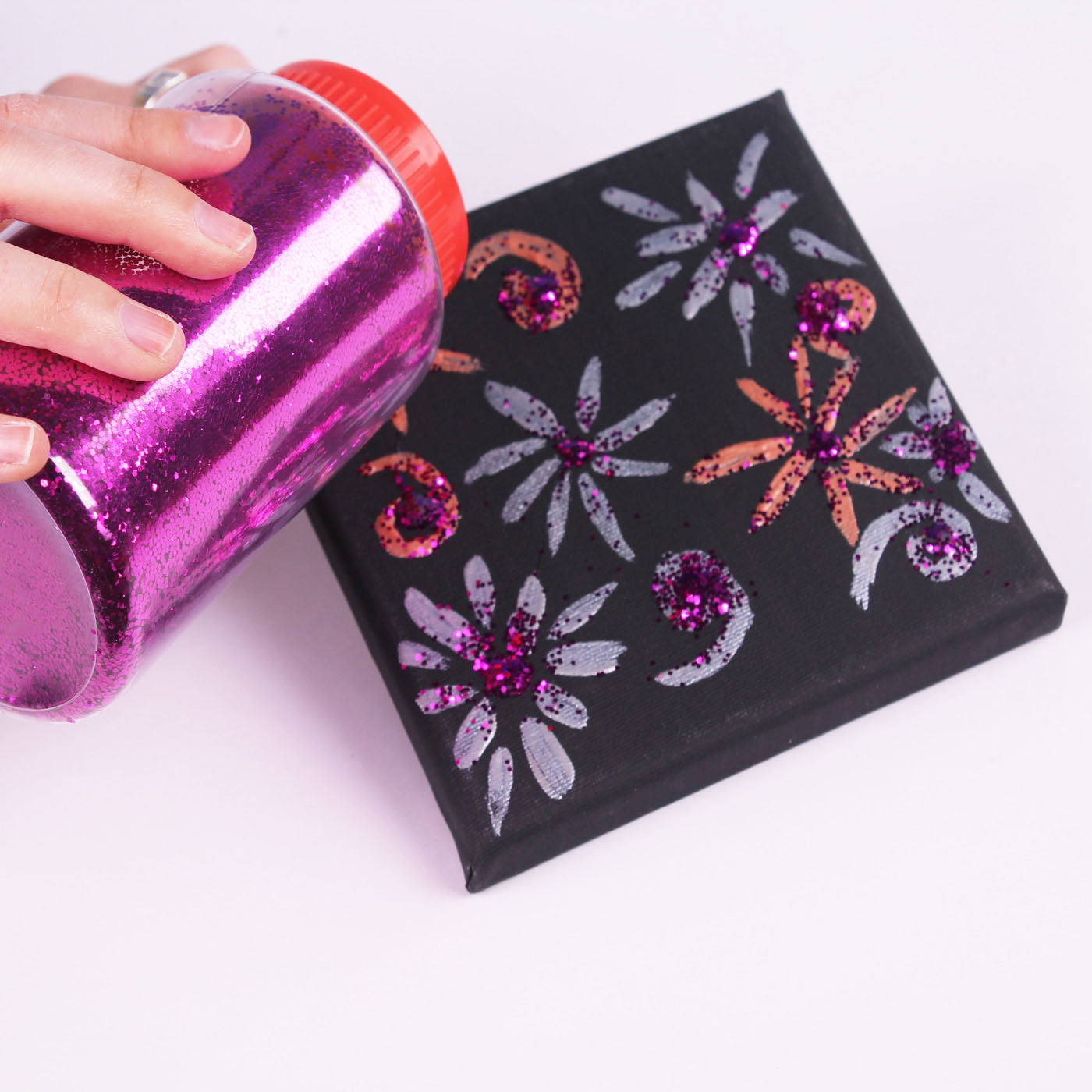 Mini Black Stretched Canvas