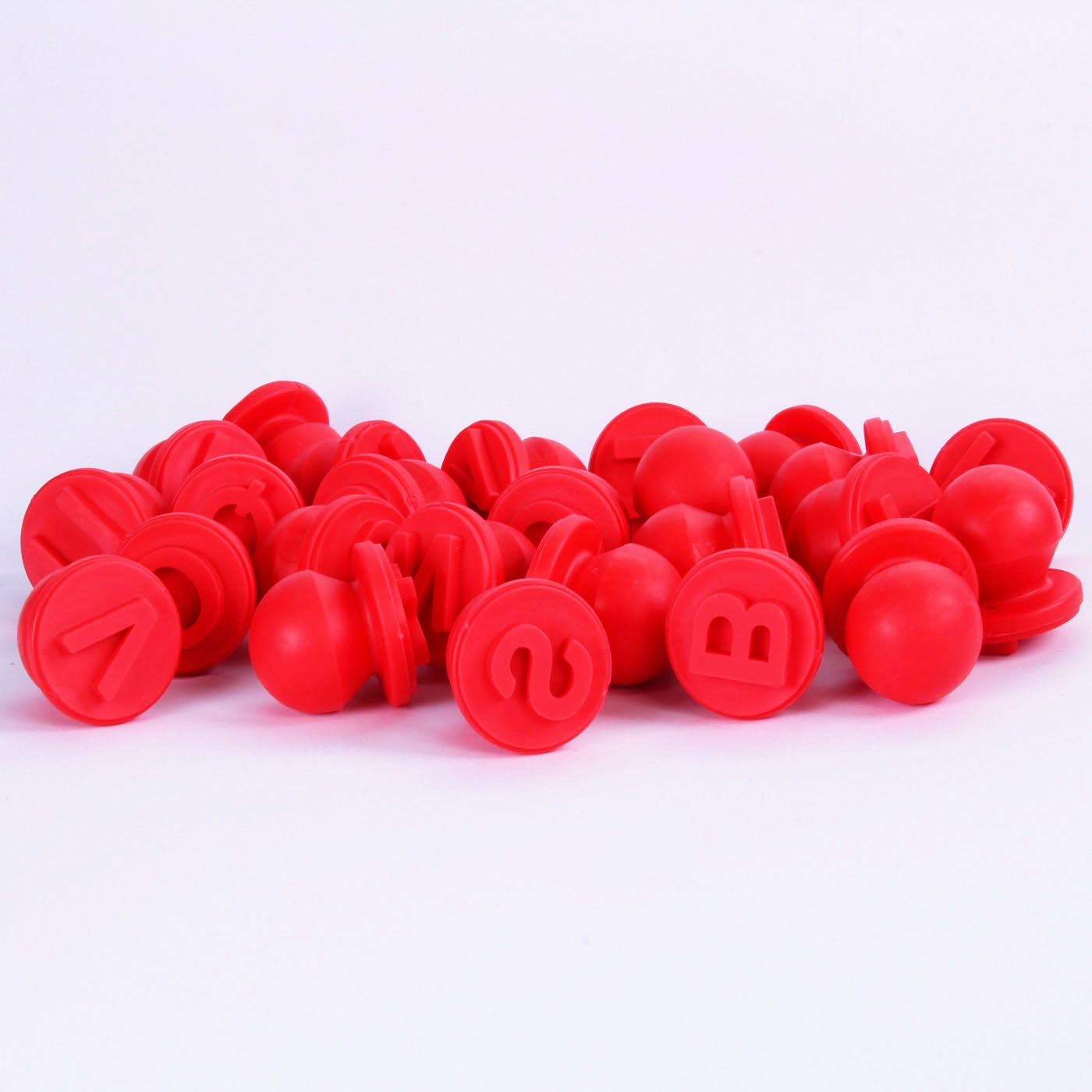 red upper case letter stamps
