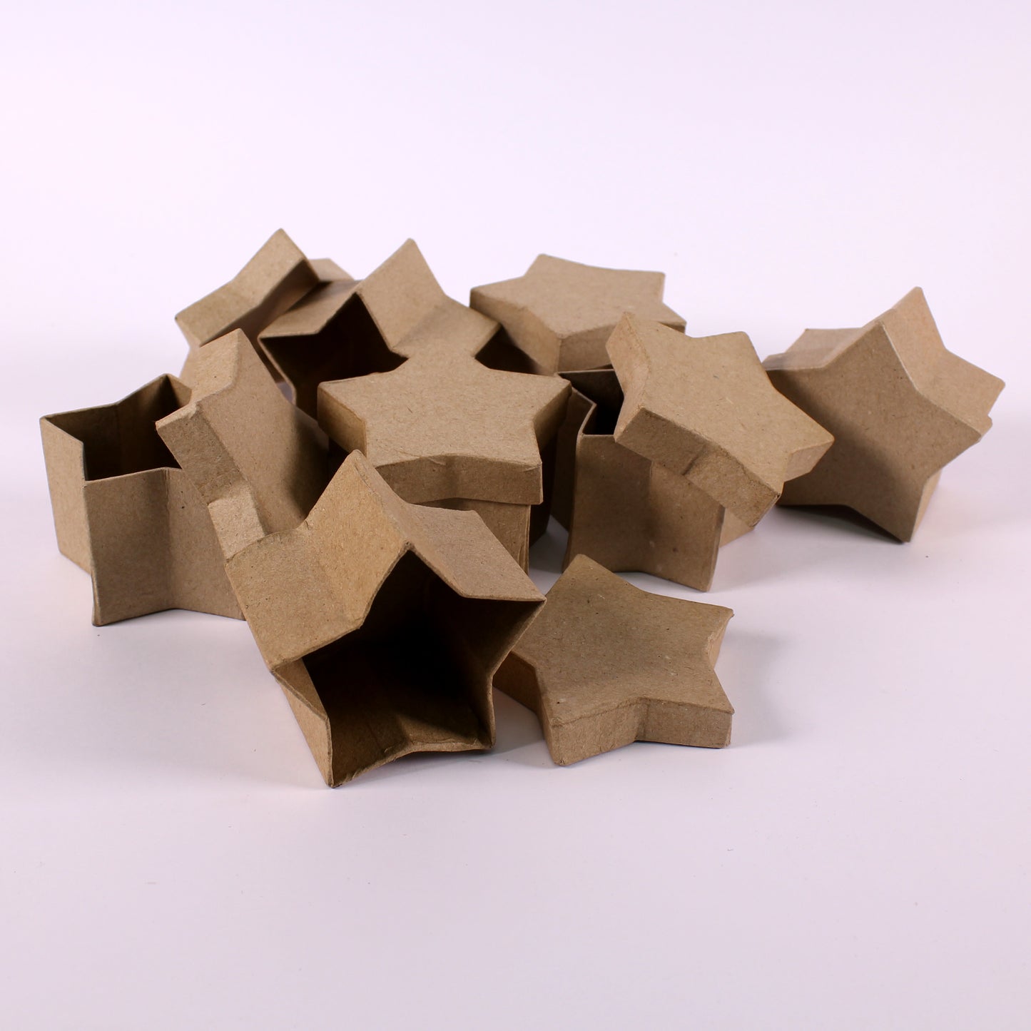 Papier Mache Star Shaped Boxes with Lids
