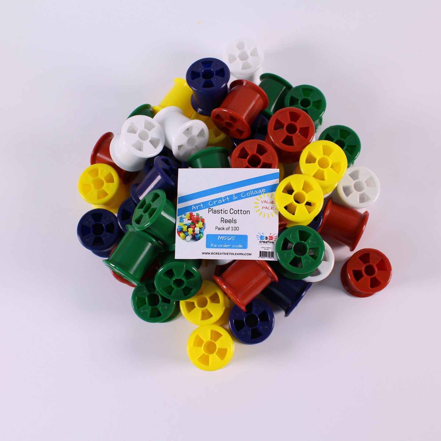 Brightly Coloured Plastic Cotton Reels